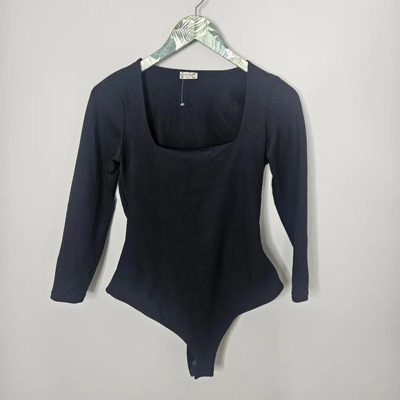 New Free People Black Truth or Square Bodysuit M - Picture 2 of 6